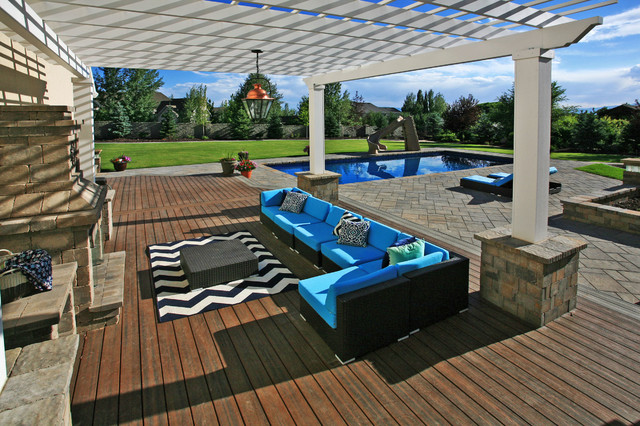 Custom Pergolas Decks and CONSTRUCTION components contemporary-swimming-pool