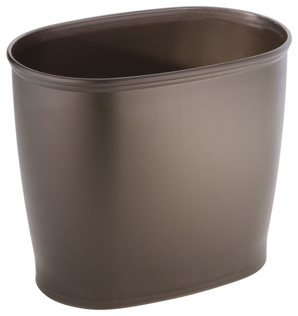 iDesign Kent Oval Waste Can, Bronze