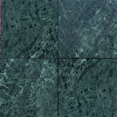 12X12 Polished Dark Green Marble Tile, Sample - Traditional - Wall And