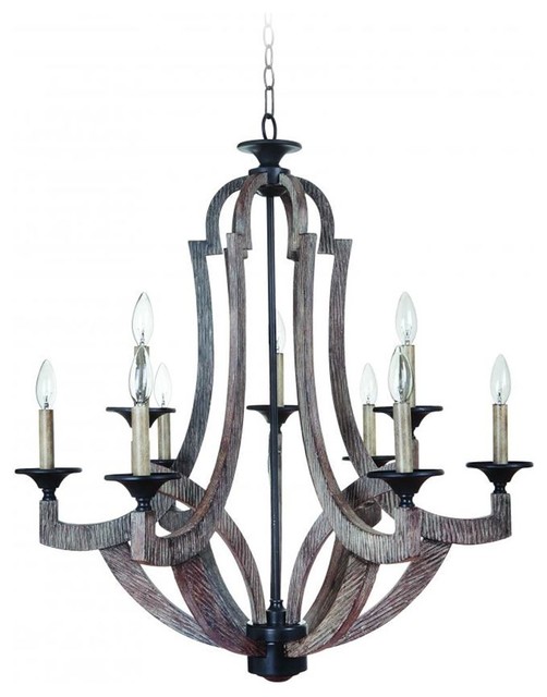 Winton 9 Light Chandelier Chandeliers By Lighting And Locks Winton 9 Light Chandelier Weathered Pine Bronze
