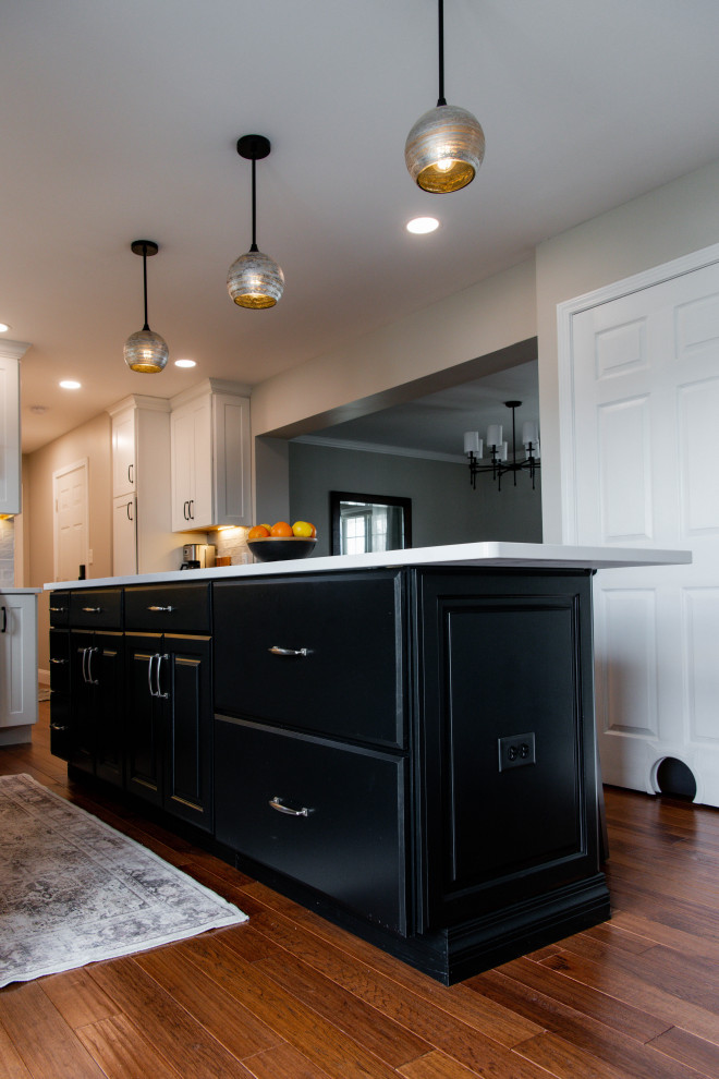 Classic Black & White Kitchen Transitional Kitchen New York by