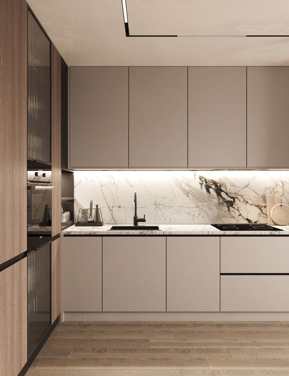 Проект интерьера кухни-гостиной