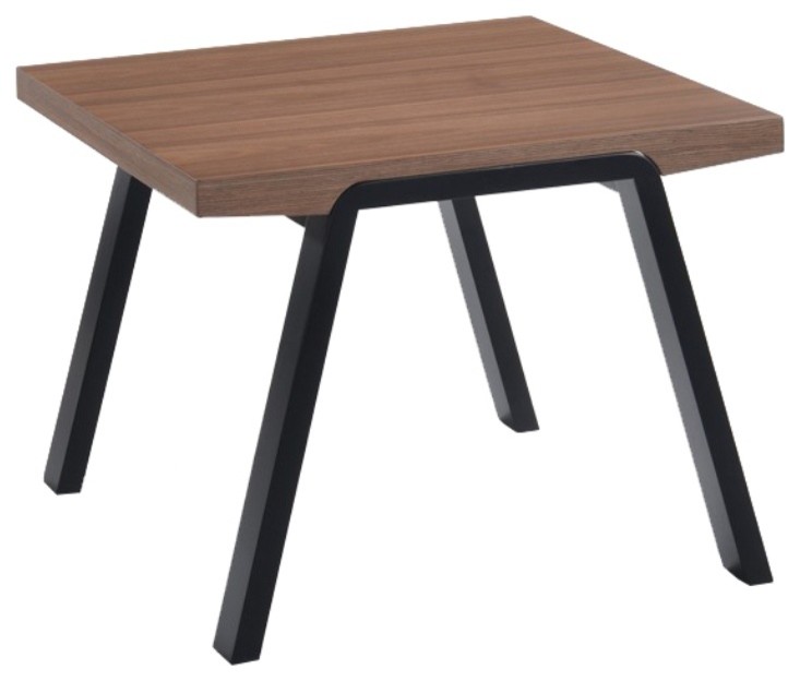 Modrest Rhett Modern Walnut and Black End Table