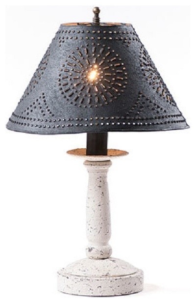 punched metal table lamp