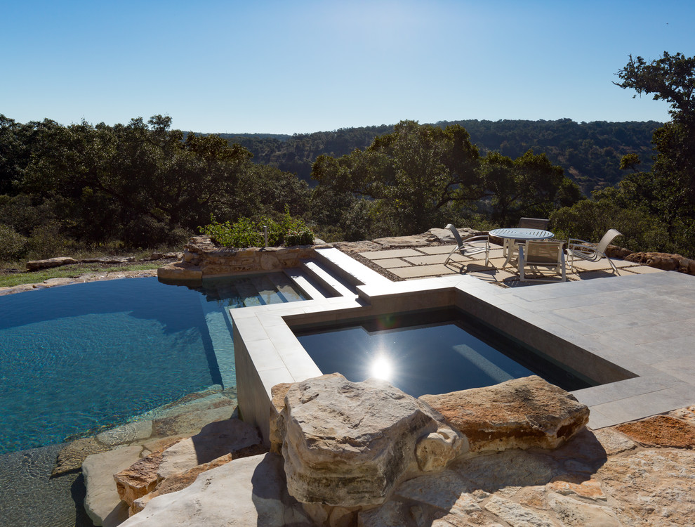 Example of a transitional pool design in Austin