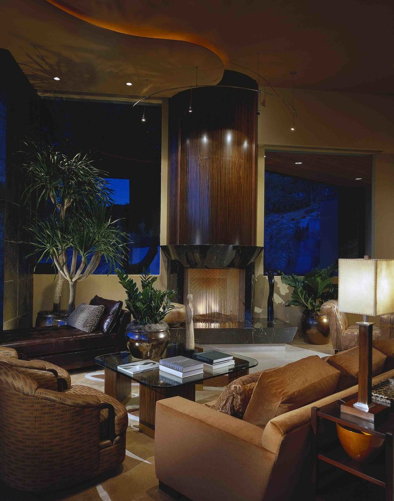 This is an example of a large contemporary home design in Phoenix.