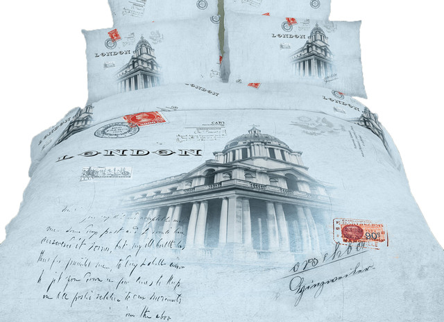 Quit/Duvet Cover Bedding Sheets Set Novelty Design by Dolce Mela, London , Queen