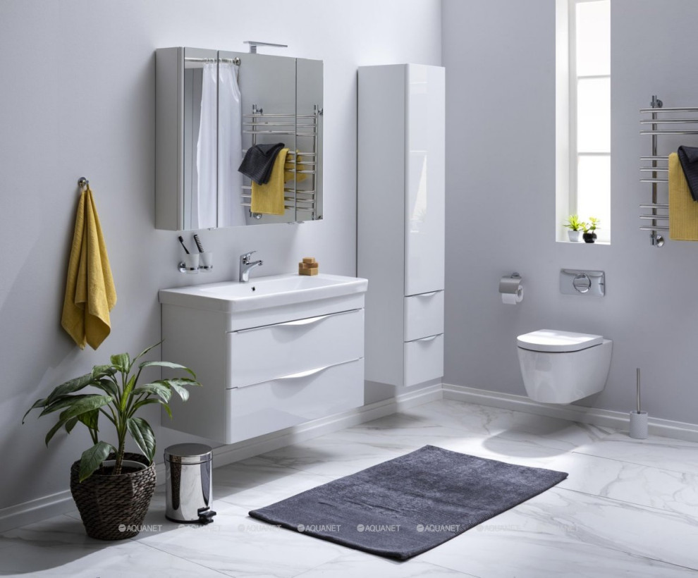 Интерьерное решение для поклонников угловой ванны