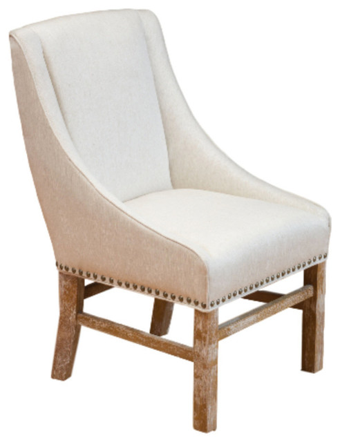 Claudia Fabric Dining Chair, Beige
