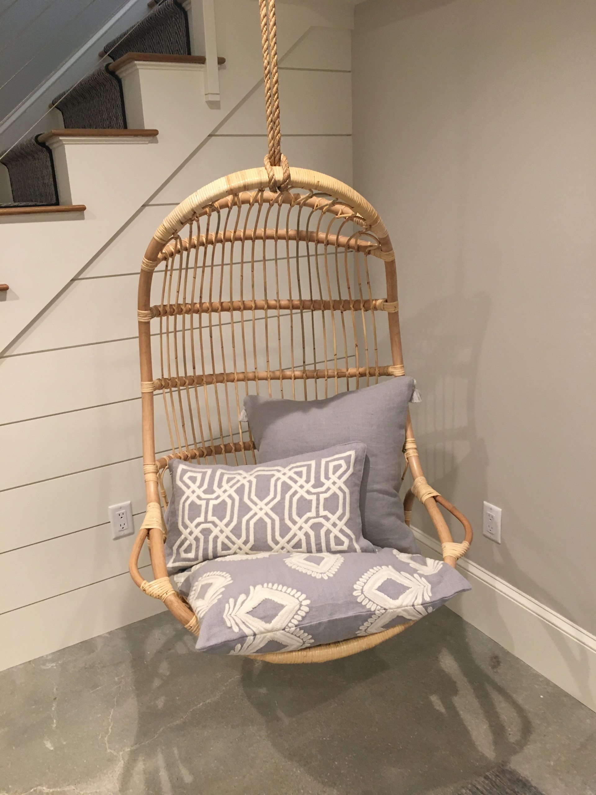 A fully equipped laundry room with a built ins for pool and beach towels and so