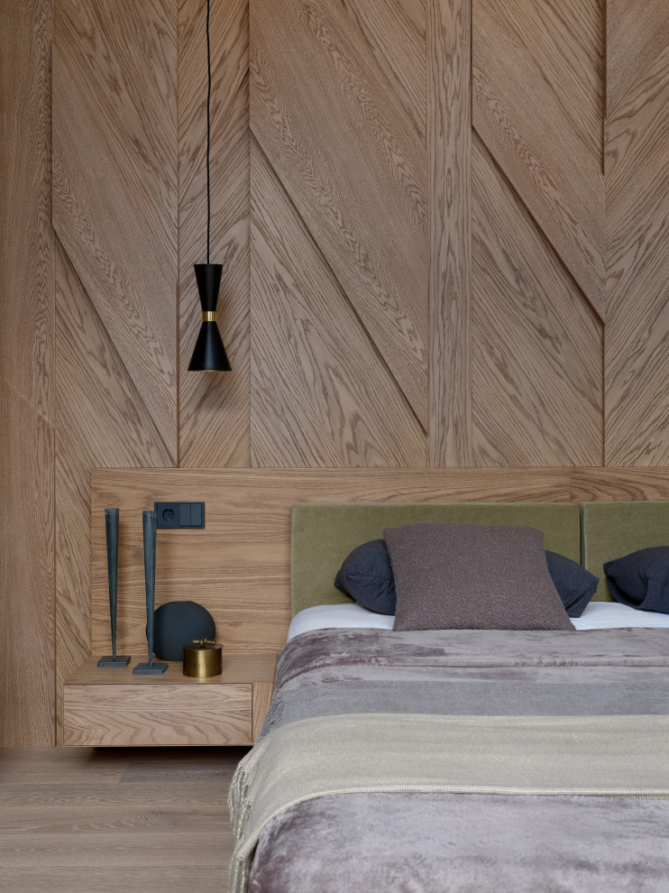 Монохром с деревянными акцентами в двухкомнатной квартире 60 м2