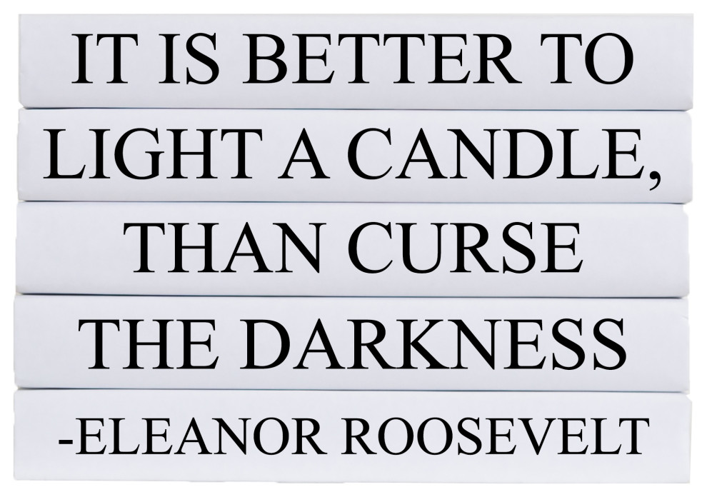 Better To Light a Candle Quote Book Stack, S/5 Traditional Books
