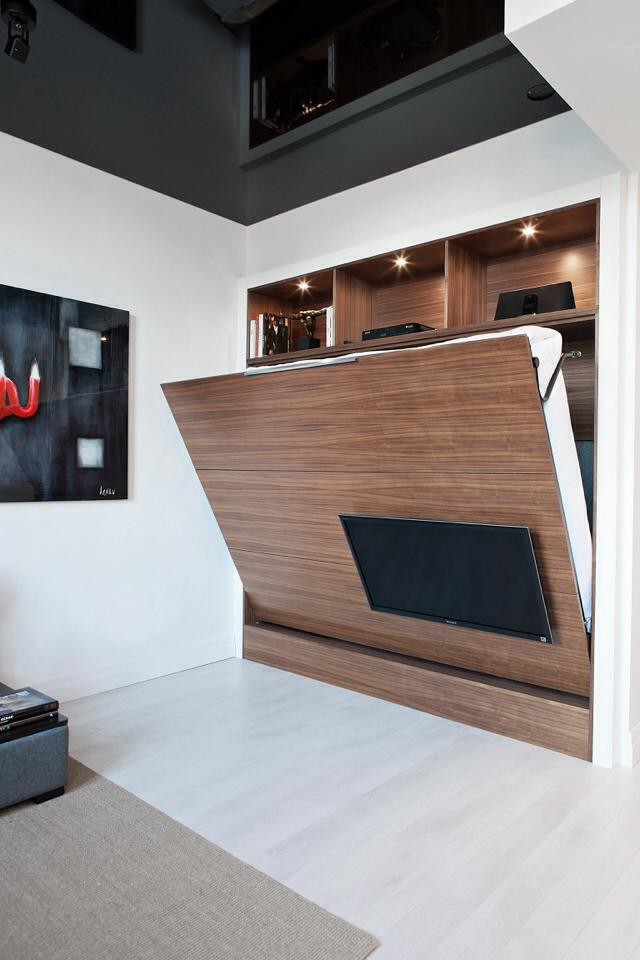 Lateral wall bed Lits escamotables latéraux Montreal by Limuro