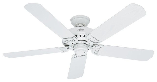 Hunter Bridgeport 52 White Traditional Ceiling Fan W 5 Blades