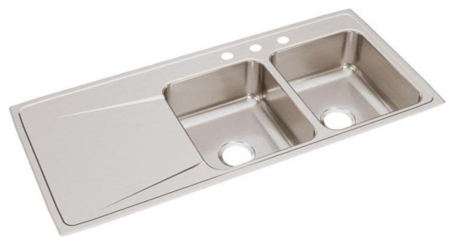 Elkay 48" Double Bowl Drop-In Stainless Steel Kitchen Sink, ILR4822R3
