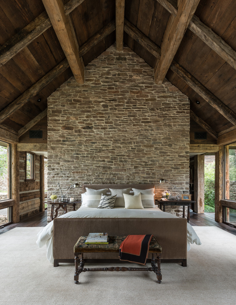 Inspiration for a country master bedroom in Other.