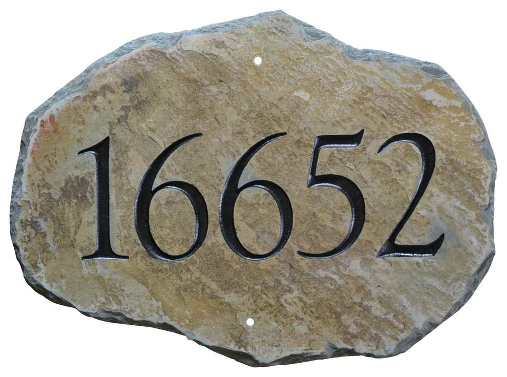 Stone House Numbers / Address Plaque / Marker Rustic House Numbers