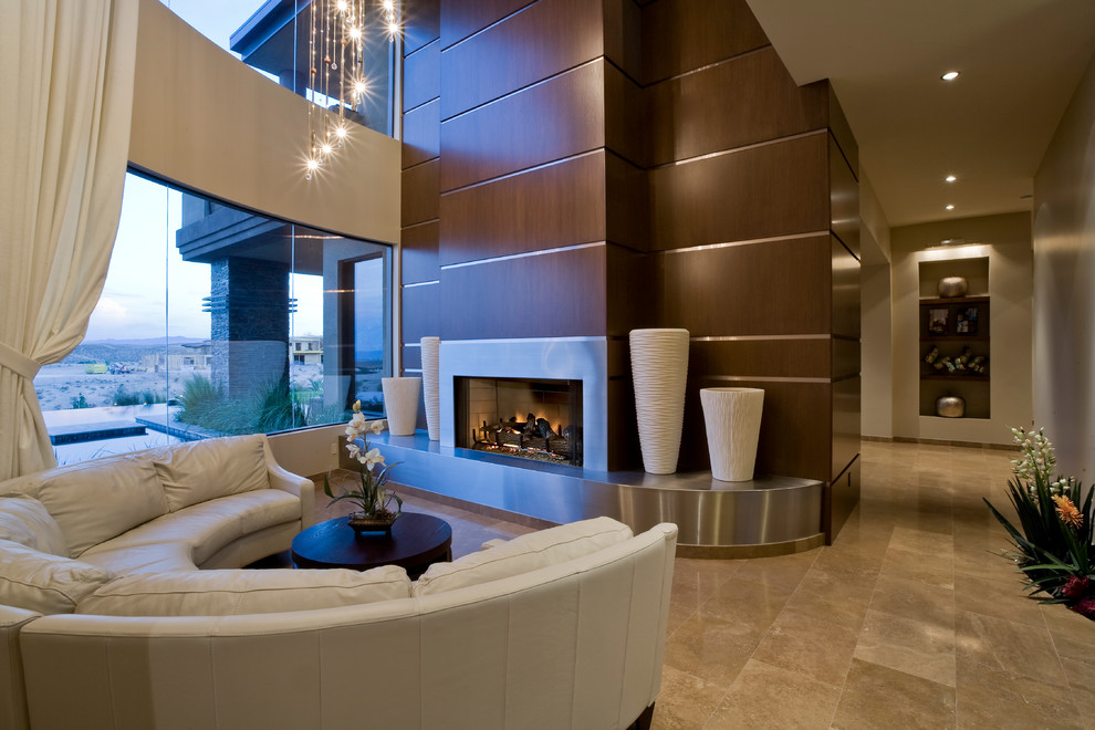 Design ideas for a contemporary living room in Las Vegas.