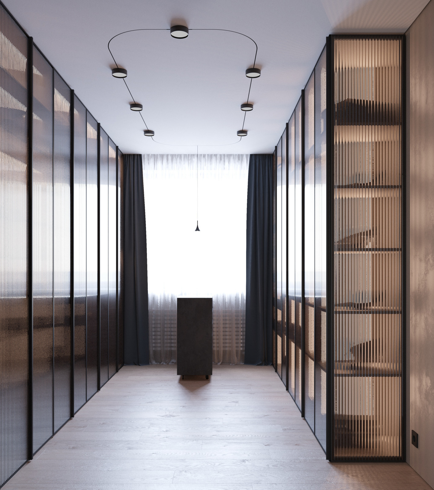 Стильная гардеробная комната