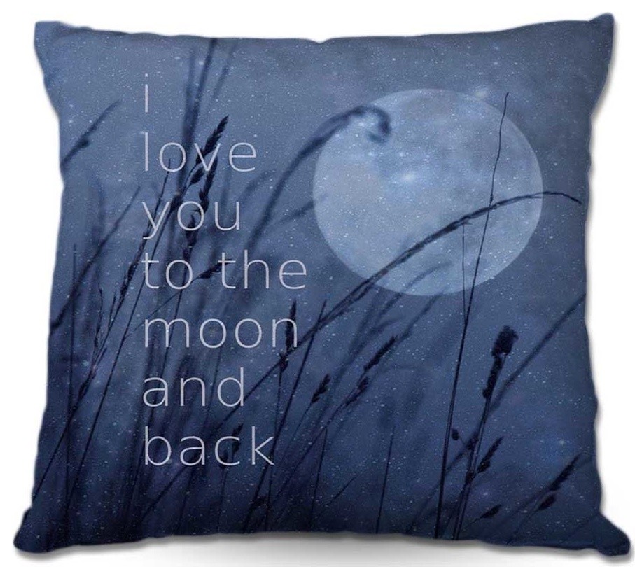 DiaNoche Throw Pillows Love You to the Moon