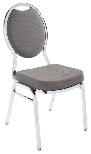 National Public Seating 9500 Fabric Upholstered on Chrome Frame Stack Chair