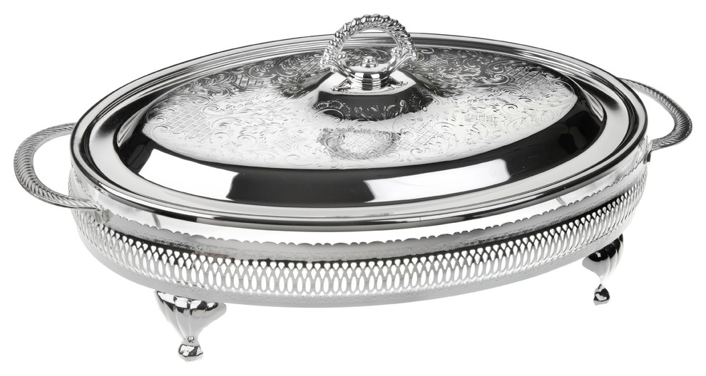 York Casserole Silver-Plated Dish With Lid