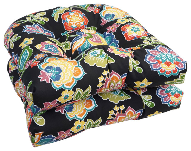 19" UShaped Dining Chair Cushions, Set of 2, Dejana Starling