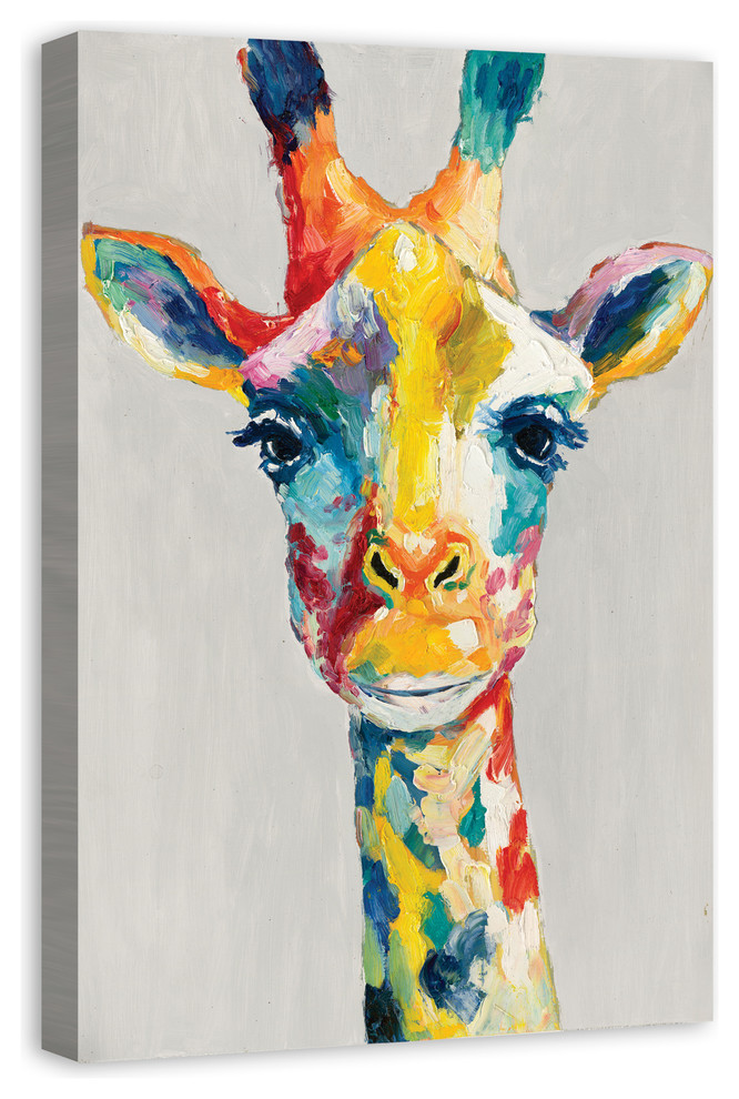 "psychedlic Giraffe" Canvas Wall Art, 24"x36"