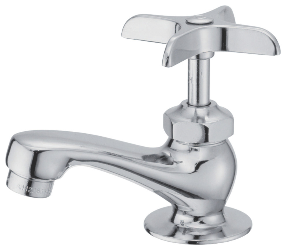 Kingston Brass KF301 Compression Basin Faucet, Polished Chrome Transitional Bathroom Sink