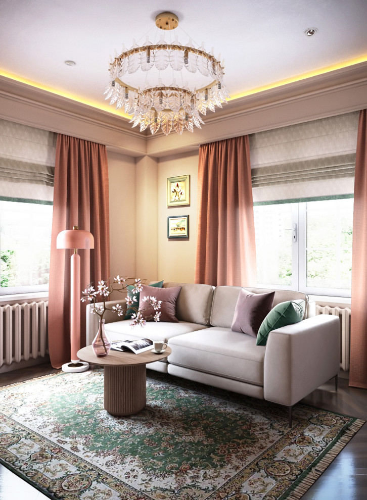 Кораллово-оливковый микс