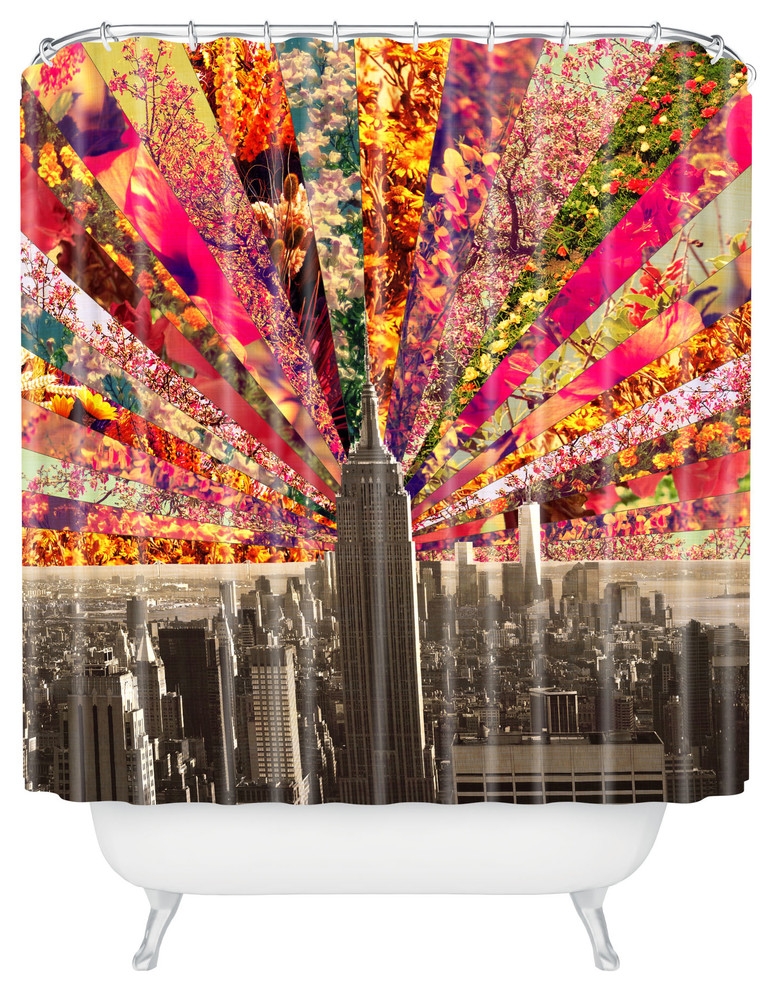Bianca Green Blooming Ny Shower Curtain