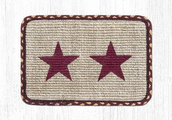 Burgundy Star Wicker Weave Swatch 10"x15"