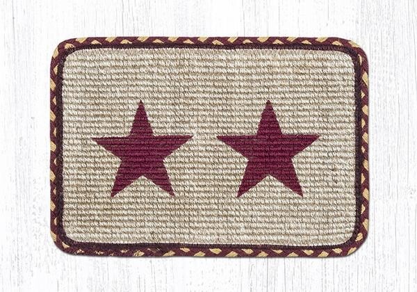 Burgundy Star Wicker Weave Sample 10"x15"