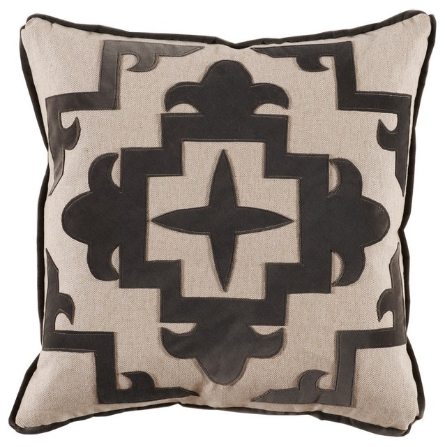 Sultana Applique Chocolate Velvet Pillow