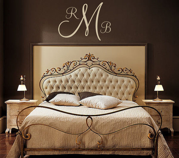 Personalized Monogram Initial Vinyl Wall Decal By five star signs