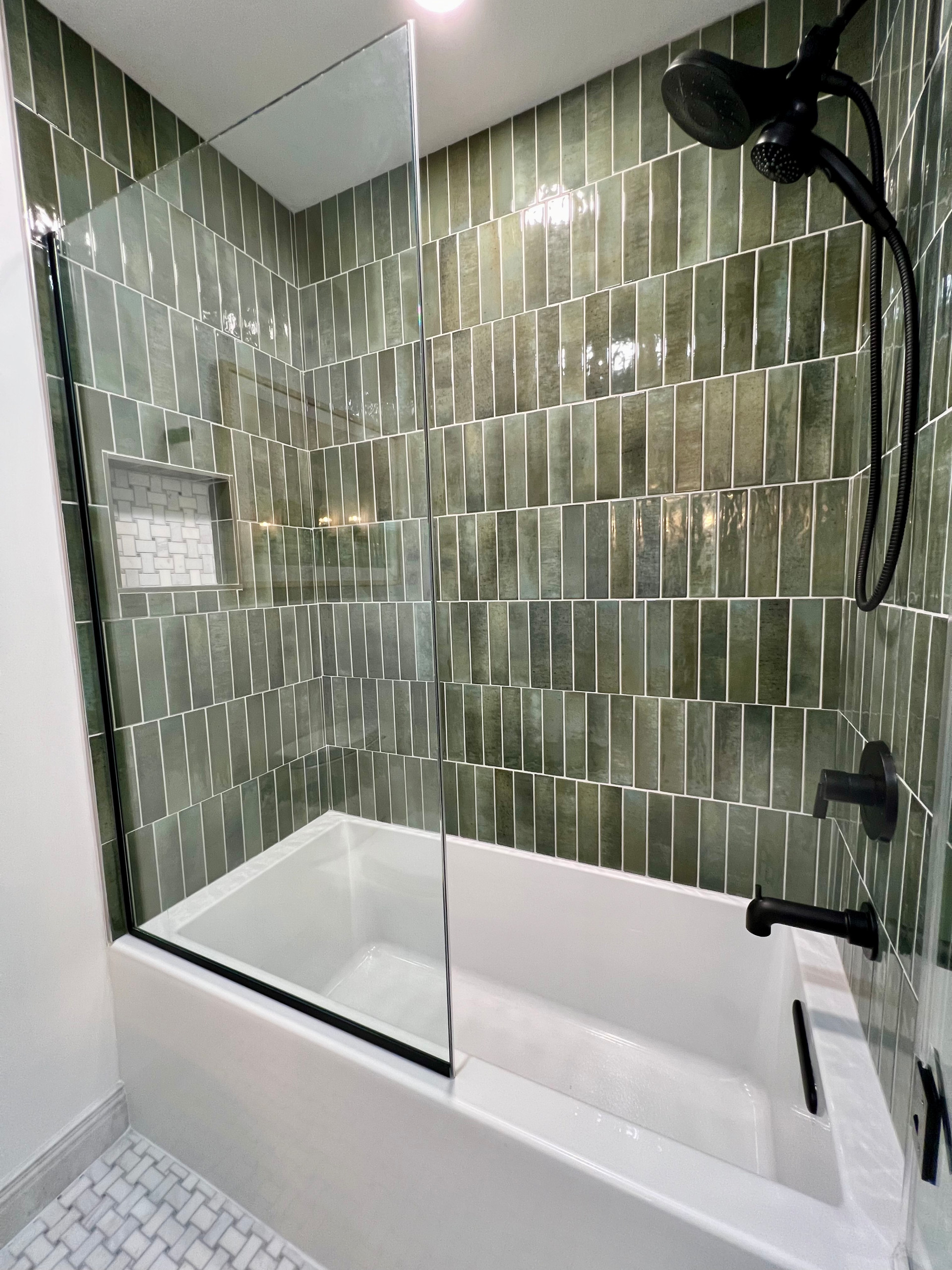 Nature's Palette: A Gorgeous Green Guest Bath Makeover
