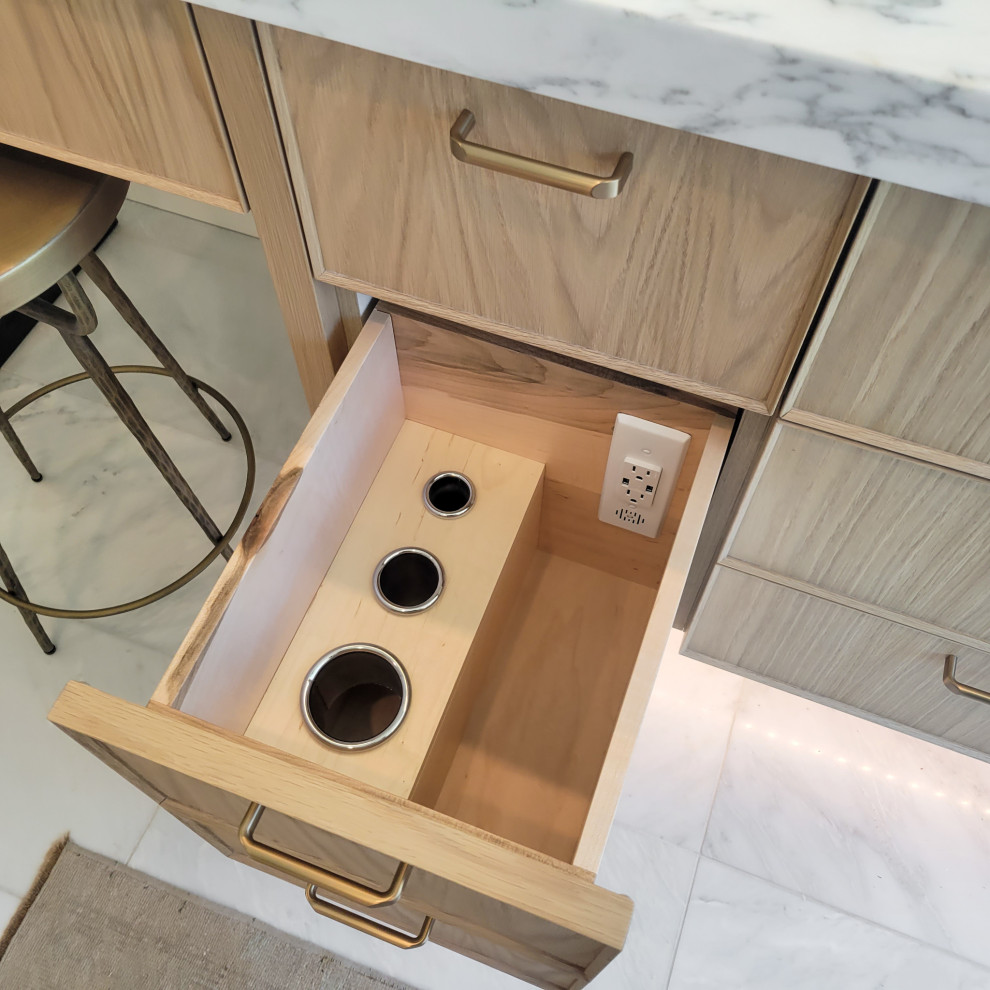 Powered Styling Drawer with Canisters Bathroom San Francisco by Docking Drawer Houzz