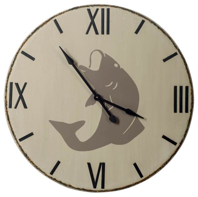 Mercana Coastal Lakeside Wall Clock White Mercana Coastal Lakeside Wall Clock White