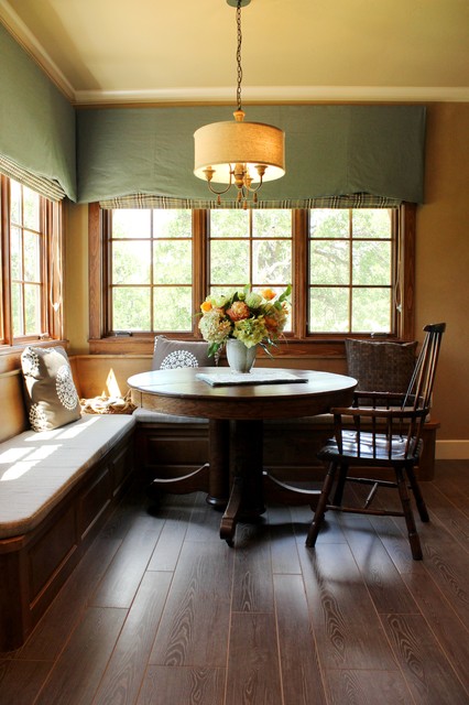 Inviting yet Practical transitional-dining-room