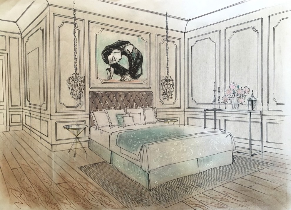 Эскизы квартиры для актрисы кино