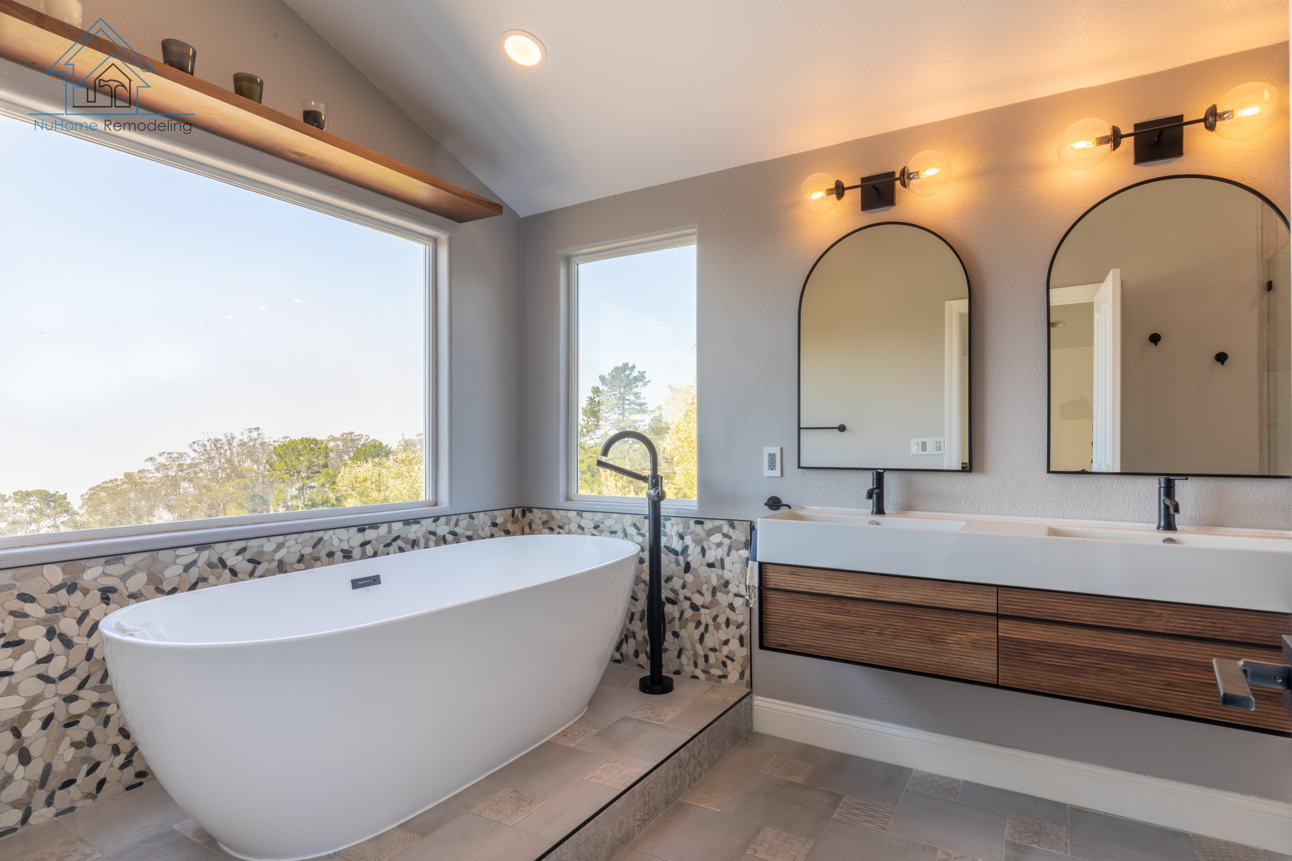 Tub/Shower Corner Shelves - StoneCrest Builders