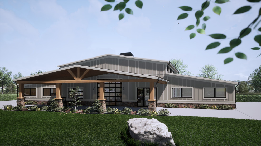 Barndominium 112101 Industrial Exterior Atlanta by J&E