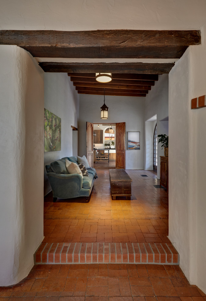 Hallway - rustic hallway idea in Phoenix