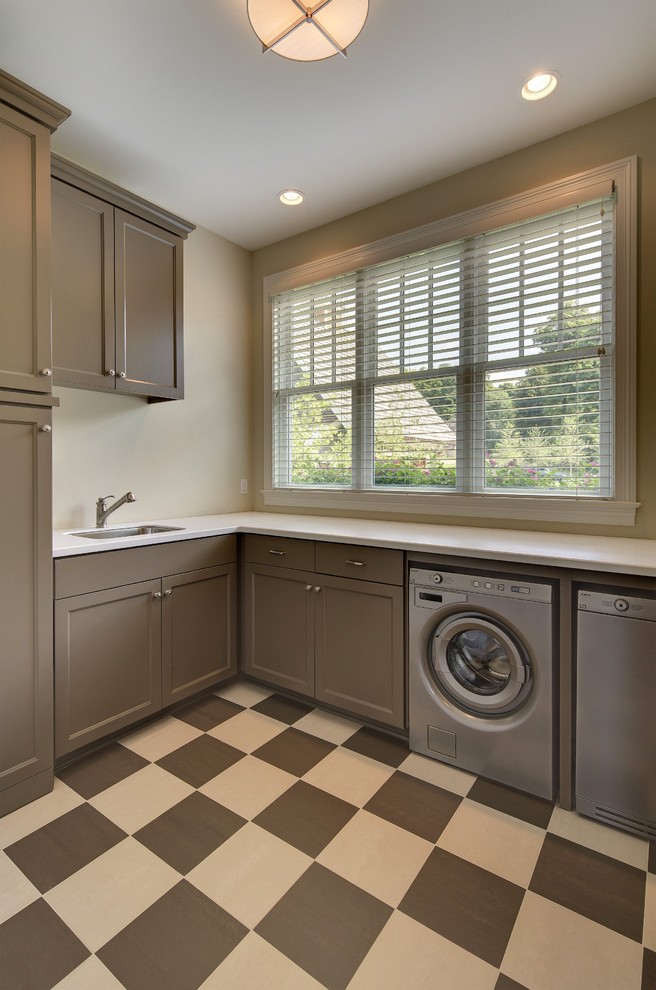 Inspiration for a country laundry room remodel in Minneapolis