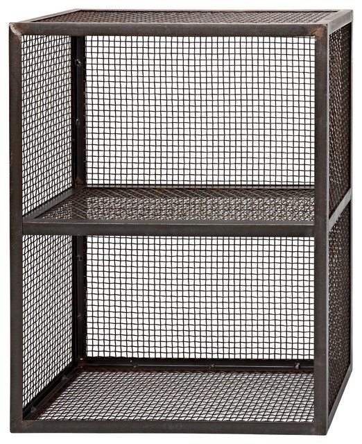 31 Tall Bookcase Bookshelf Metal Small Mesh Sides And Back
