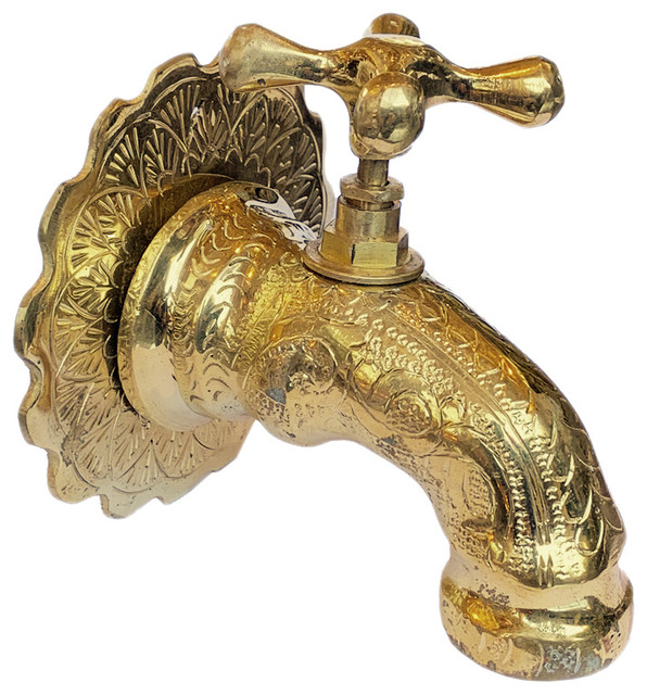 Brass Fountain Spigot Traditional Outdoor Fountain And Pond