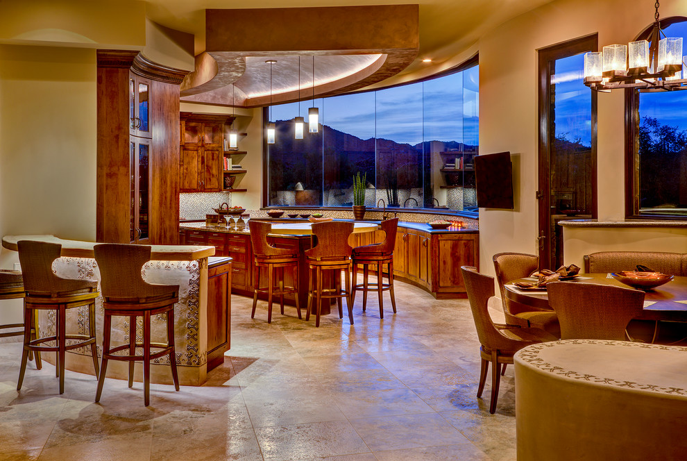 Example of a mountain style kitchen design in Phoenix