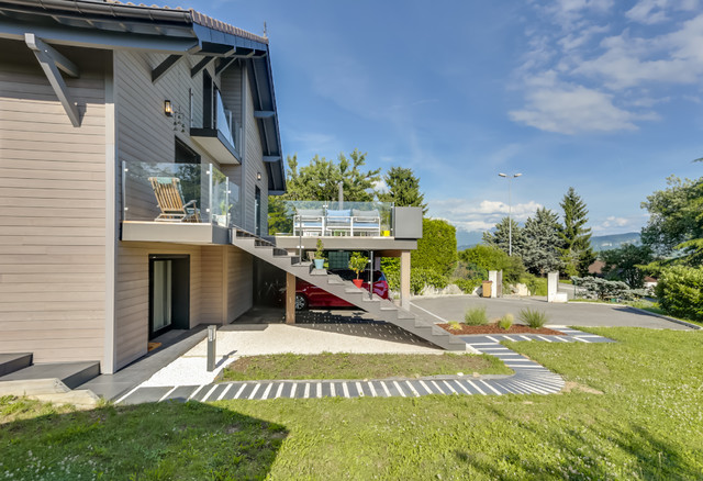 Terrasse de r&eacute;ception moderno-terraza-y-balcon