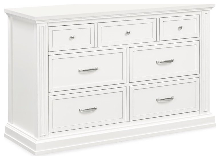 Million Dollar Baby Classic Durham 7 Drawer Dresser in Warm White