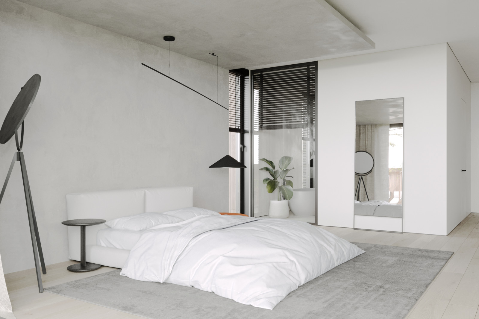 Спальня из проекта загородного дома The CUBE